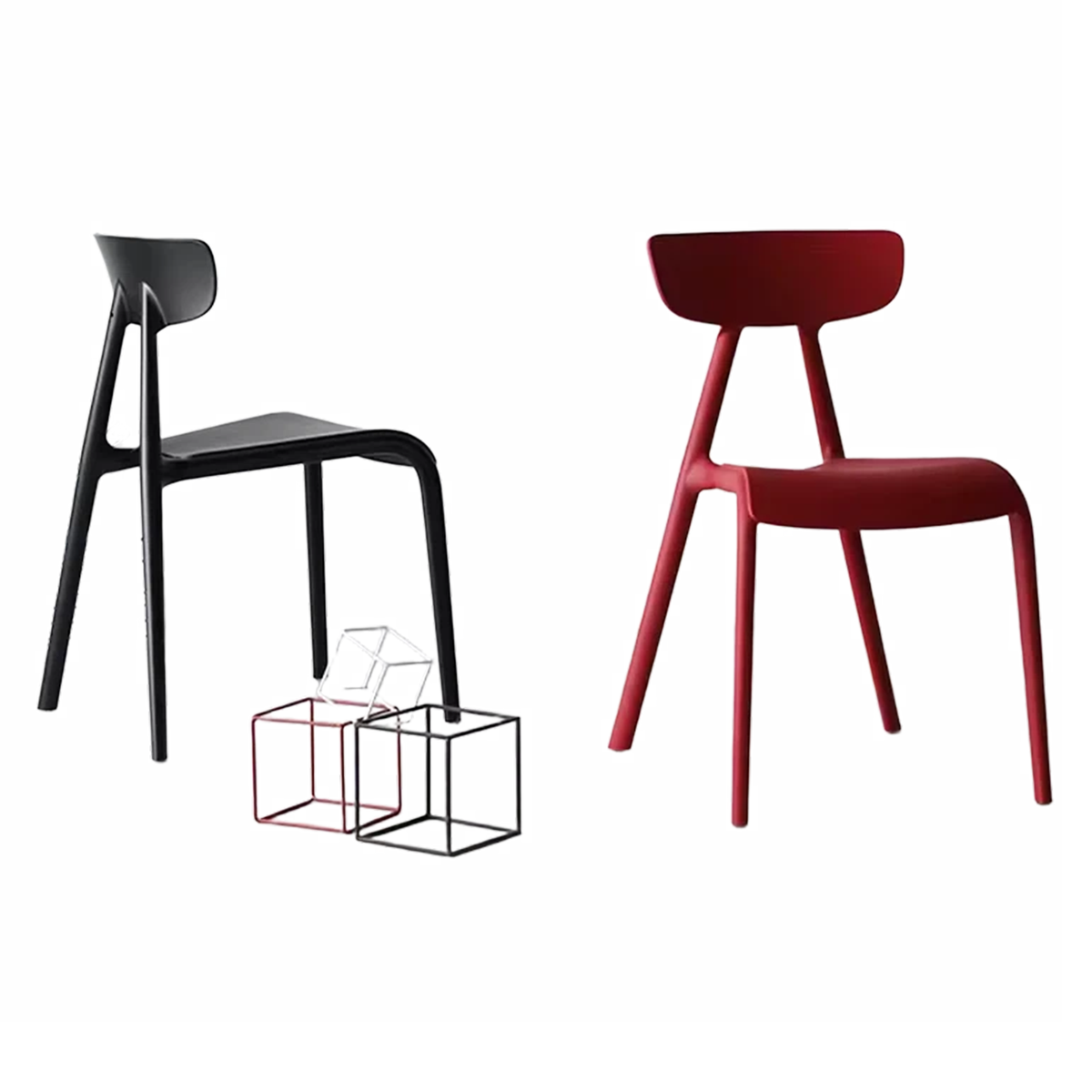 WISEMAX FURNITURE Modern Minimalist Coffee Dining Chair Nordic Fashion Leisure Chair Restaurant Plastic Chair