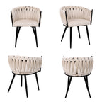 Light Luxury Cheap Price Modern Dining Chairs Velvet Comfortable Dining Chairs