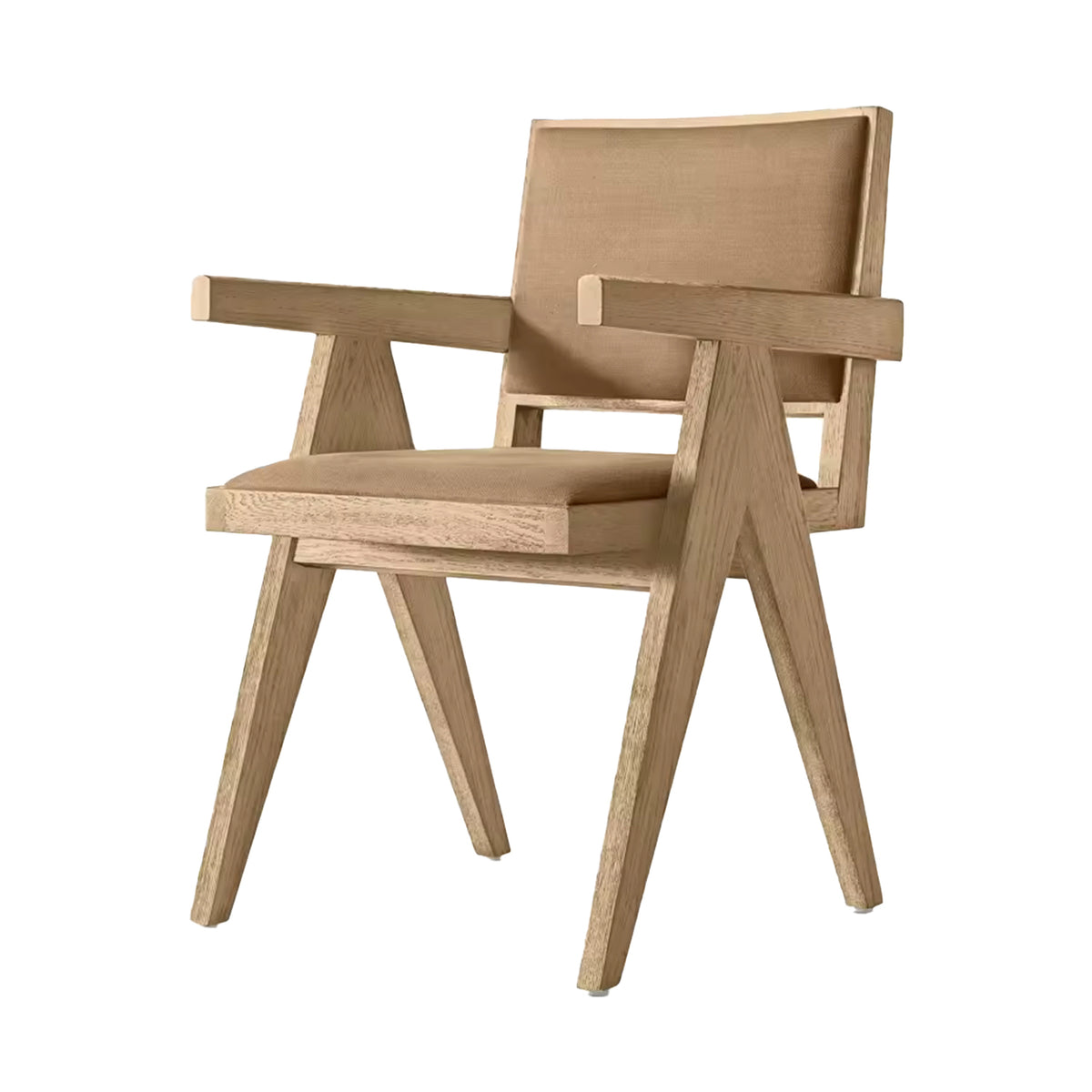 Sassanid OEM Iconic Chandigarh Chair American Dining Room Jakob Framed Fabric Dining Armchair