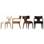 Sassanid OEM New Arrival Harmonious Design American Dining Room Ligne Fabric Dining Armchair