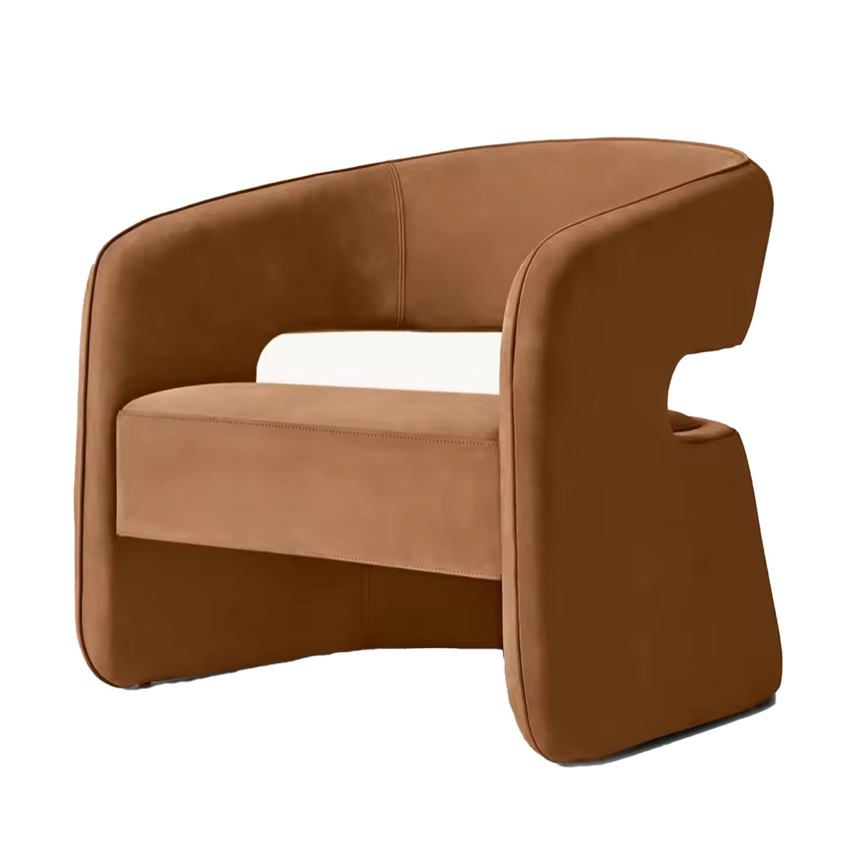 Sassanid OEM Modern Norwegian Sculptural Design Luxury Living Room Furnishing Gia Open Back Leather Chair