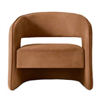 Sassanid OEM Modern Norwegian Sculptural Design Luxury Living Room Furnishing Gia Open Back Leather Chair