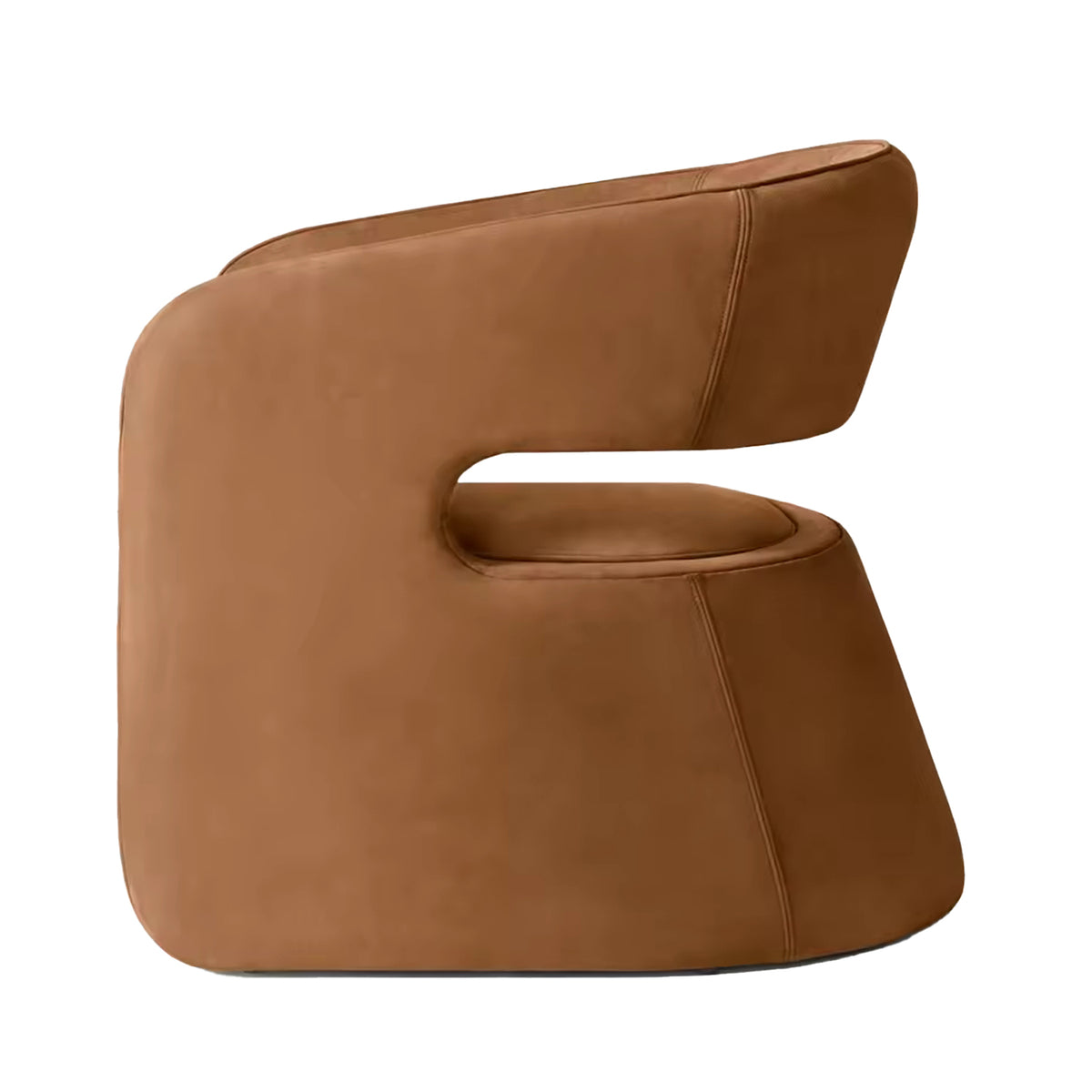 Sassanid OEM Modern Norwegian Sculptural Design Luxury Living Room Furnishing Gia Open Back Leather Chair
