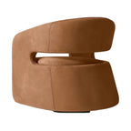 Sassanid OEM Modern Norwegian Sculptural Design Luxury Living Room Furnishing Gia Open Back Leather Chair