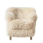 Sassanid OEM Contemporary English Wing Chair Luxury Living Room Chair Modern American Professor Sheepskin Armchair