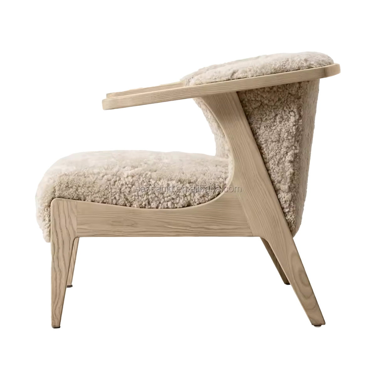Sassanid OEM New Arrival Luxury Living Room Furniture Set Darien Shearling Chair