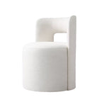 Sassanid OEM Modern Curve Open Fabric Dining Chair Seat Factory Dining Room PP Modern Design