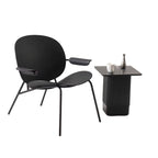 Factory Furniture Nordic Comfort Modern Relax Cafe Chair Coffee Shop Low Height Metal Home Black Single Chair for Living Room
