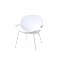Factory Furniture Nordic Comfort Modern Relax Cafe Chair Coffee Shop Low Height Metal Home Black Single Chair for Living Room