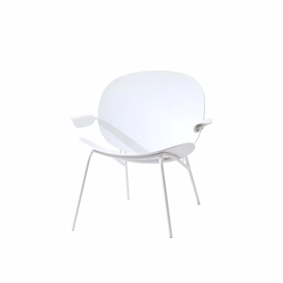Factory Furniture Nordic Comfort Modern Relax Cafe Chair Coffee Shop Low Height Metal Home Black Single Chair for Living Room