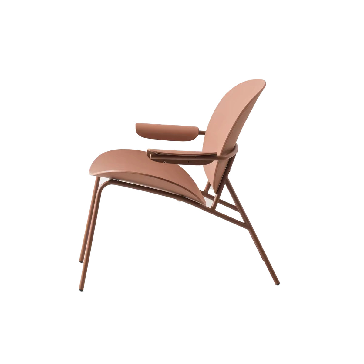 Factory Furniture Nordic Comfort Modern Relax Cafe Chair Coffee Shop Low Height Metal Home Black Single Chair for Living Room