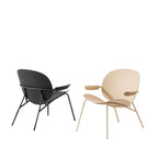 Factory Furniture Nordic Comfort Modern Relax Cafe Chair Coffee Shop Low Height Metal Home Black Single Chair for Living Room