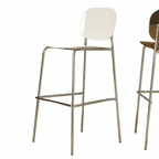 WISEMAX FURNITURE Modern Commercial Furniture Nordic Minimalist PVC Seat and Backrest with Stainless Steel High bar Stool