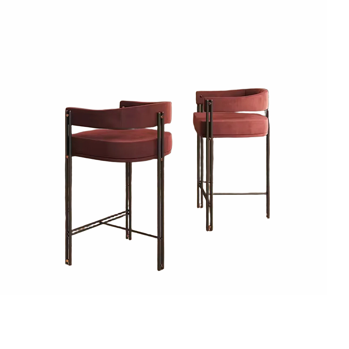 WISEMAX FURNITURE Modern Luxury bar Chair Restaurants Counter Optional Fabric Height bar Chair bar Stools for Dining Room