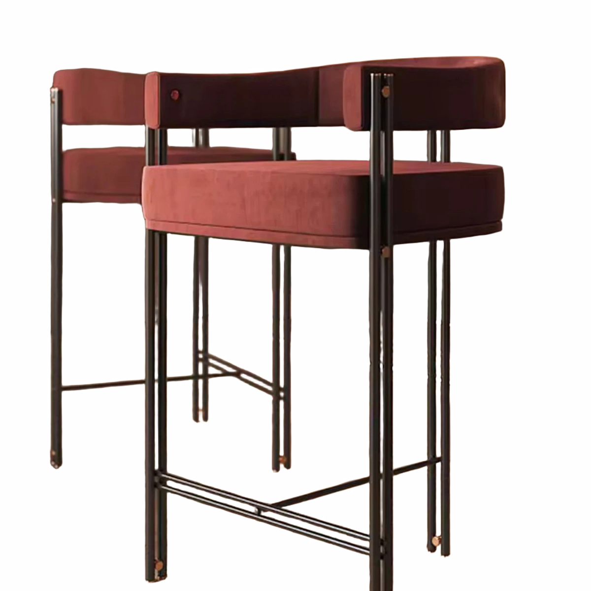 WISEMAX FURNITURE Modern Luxury bar Chair Restaurants Counter Optional Fabric Height bar Chair bar Stools for Dining Room