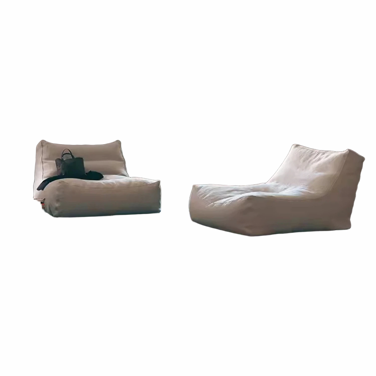 Comfortable Living Room Removable Lazy Chair Upholstery PU Leather Leisure Sofa Chair with Ottoman