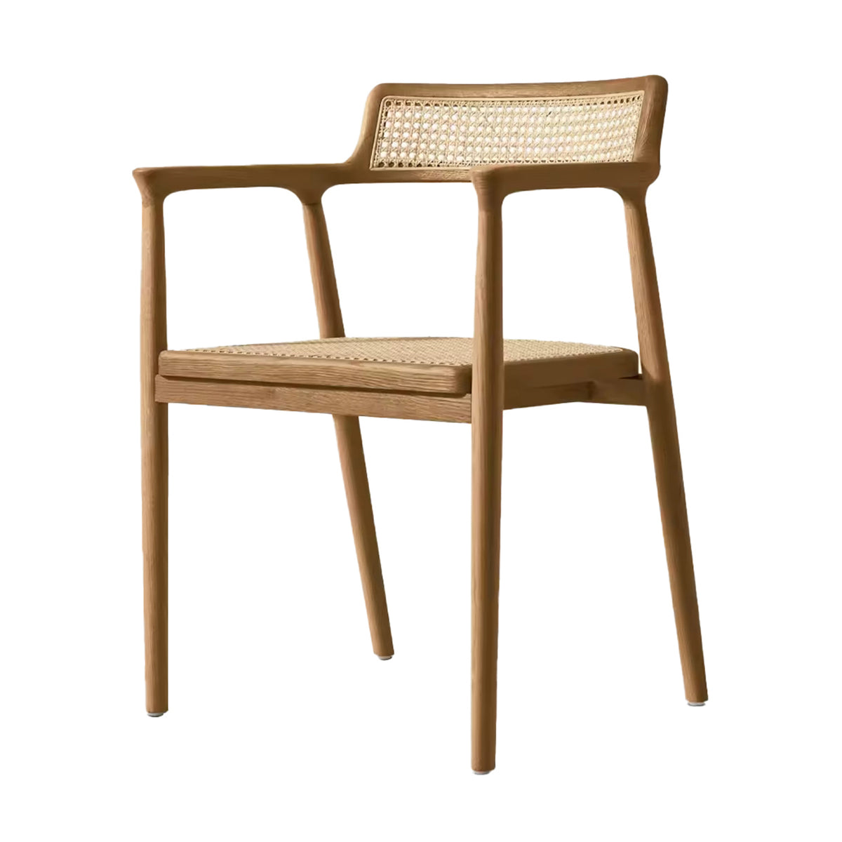 Sassanid OEM Danish Design Dining Room Chair Modern American Oskar Cane Dining Armchair