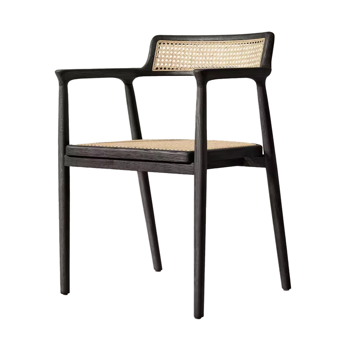 Sassanid OEM Danish Design Dining Room Chair Modern American Oskar Cane Dining Armchair