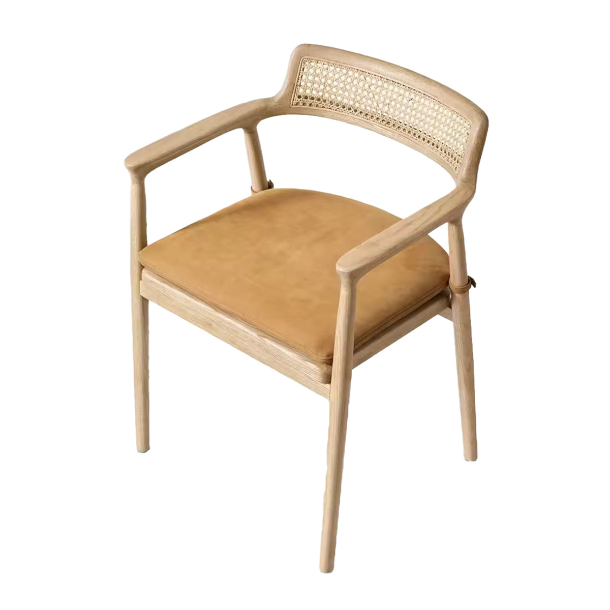 Sassanid OEM Danish Design Dining Room Chair Modern American Oskar Cane Dining Armchair
