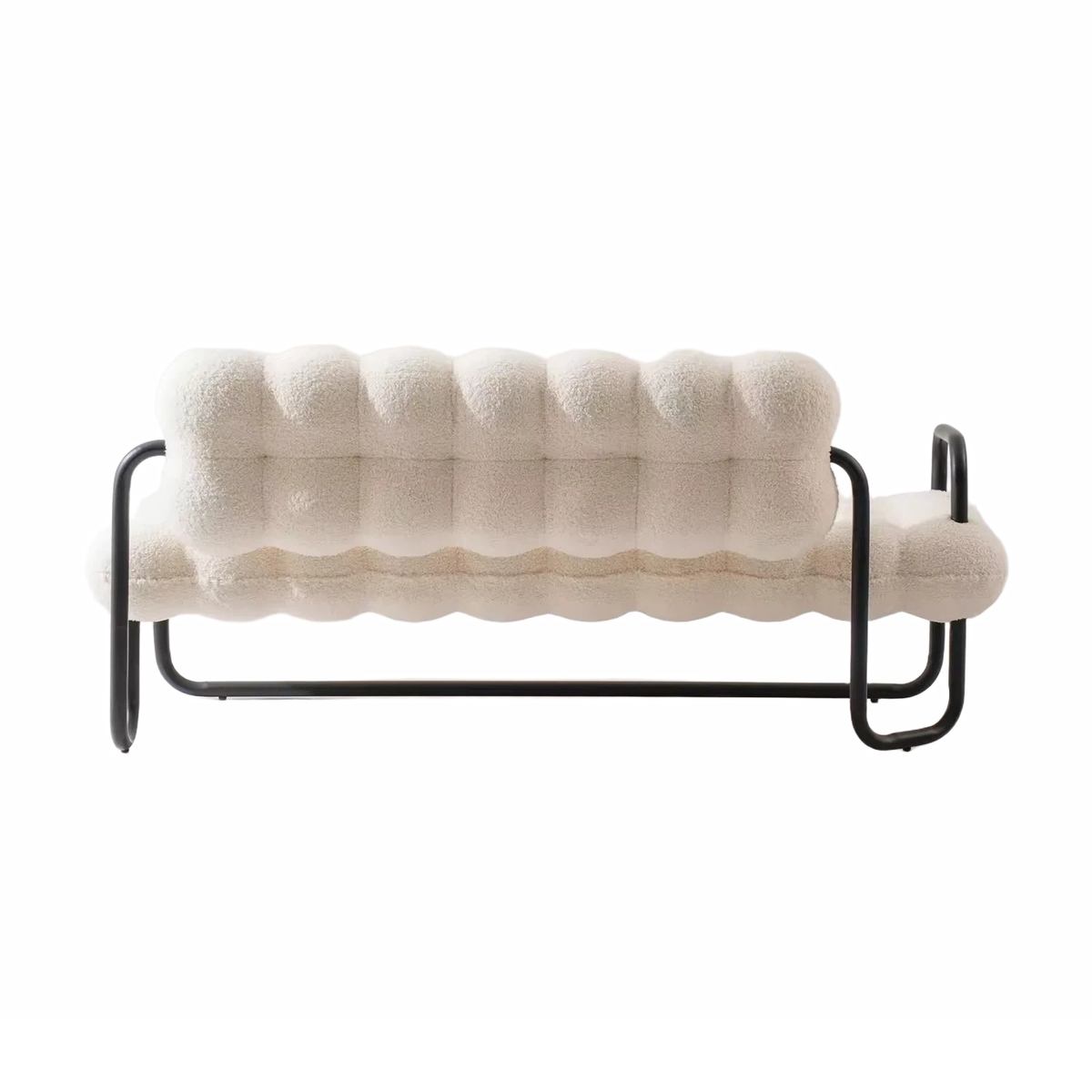 Wholesale Factory Home Furniture Modern Nordic Style White Fabric Lamb Living Room Three 3 Seater Boucle Sofa Chair