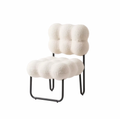 Wholesale Designer Home Furniture Modern Bedroom Living Room Leisure White Fabric Teddy Boucle Chair