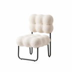Wholesale Designer Home Furniture Modern Bedroom Living Room Leisure White Fabric Teddy Boucle Chair