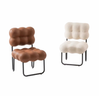Wholesale Designer Home Furniture Modern Bedroom Living Room Leisure White Fabric Teddy Boucle Chair
