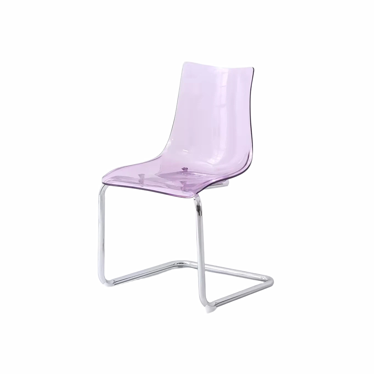 Wholesale Home Minimalist Modern Side Clear Transparent Cafe Restaurant Dinning Chair Acrylic Dining Room Chair with Metal Frame