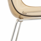 Wholesale Home Minimalist Modern Side Clear Transparent Cafe Restaurant Dinning Chair Acrylic Dining Room Chair with Metal Frame