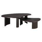 Minimalist Pebble Shaped Coffee Table Combination Living Room Coffee Table Half Moon Shape Tea Table Black Plywood Top