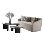 Minimalist Pebble Shaped Coffee Table Combination Living Room Coffee Table Half Moon Shape Tea Table Black Plywood Top