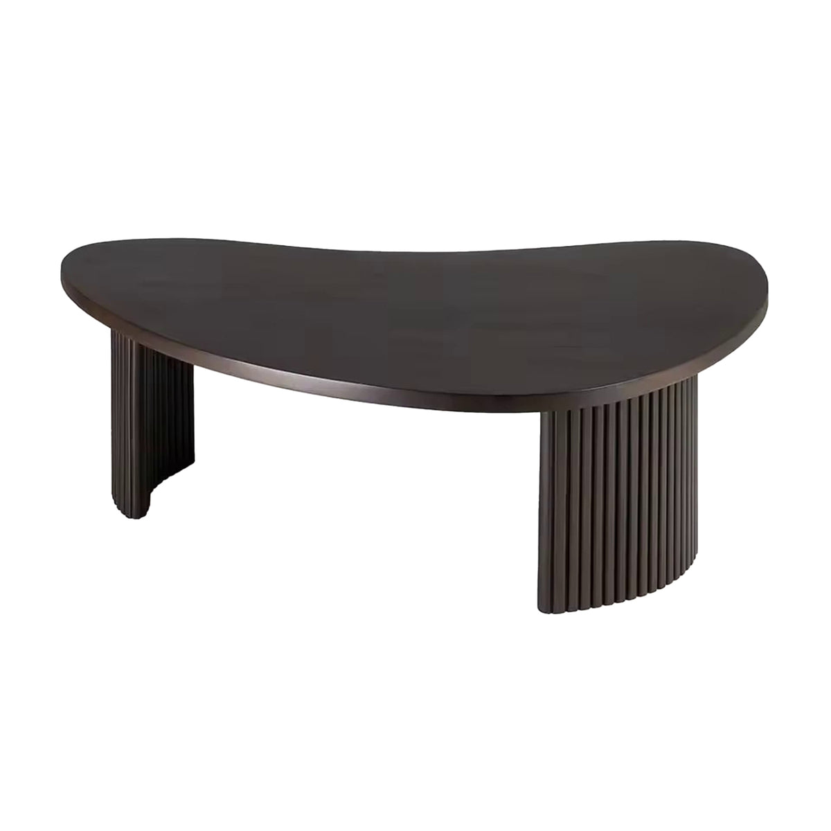Minimalist Pebble Shaped Coffee Table Combination Living Room Coffee Table Half Moon Shape Tea Table Black Plywood Top