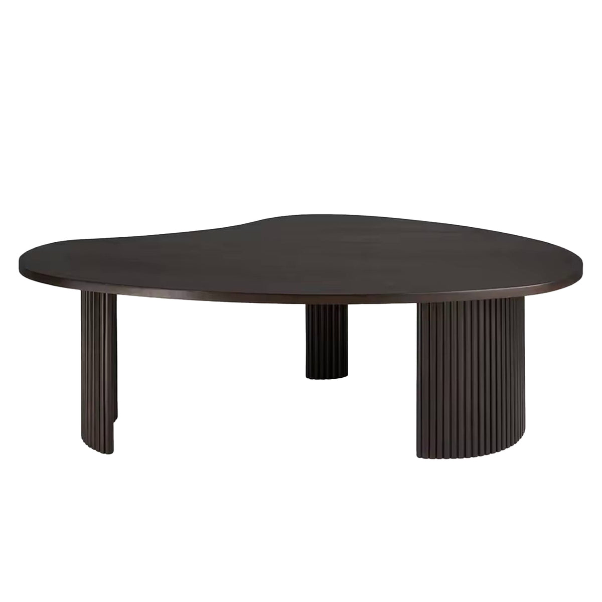 Minimalist Pebble Shaped Coffee Table Combination Living Room Coffee Table Half Moon Shape Tea Table Black Plywood Top