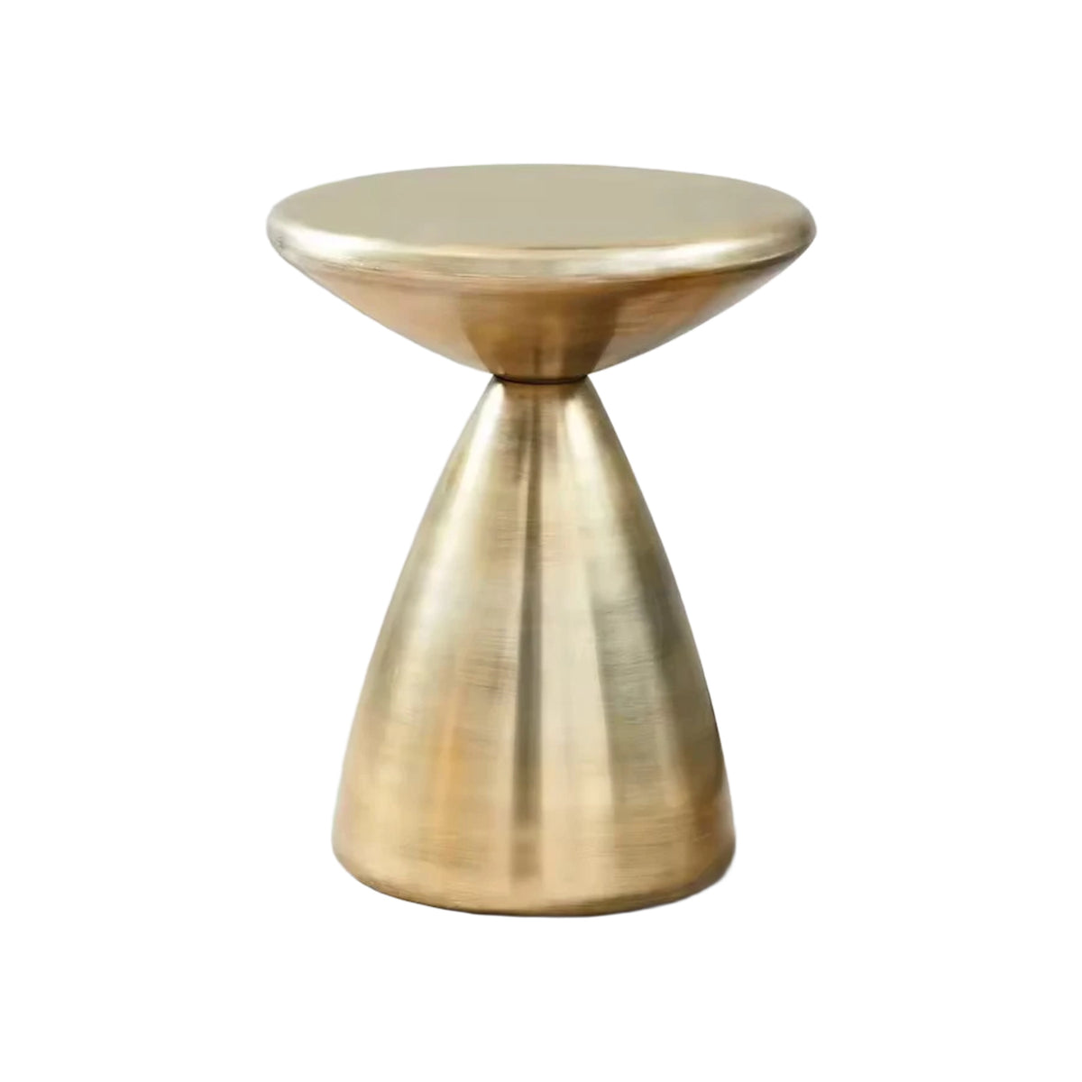 Modern Luxury Handcrafted Aluminum Side Table with Antique Brass Finished Used for Living Room Interior Decor