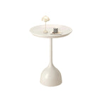 Modern Mini Coffee Table Small Iron Bedside Storage for Home Living Room Sofa Side Balcony with Panel Wood Style