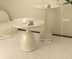 Modern Mini Coffee Table Small Iron Bedside Storage for Home Living Room Sofa Side Balcony with Panel Wood Style