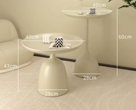 Modern Mini Coffee Table Small Iron Bedside Storage for Home Living Room Sofa Side Balcony with Panel Wood Style