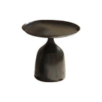 Modern Mini Coffee Table Small Iron Bedside Storage for Home Living Room Sofa Side Balcony with Panel Wood Style