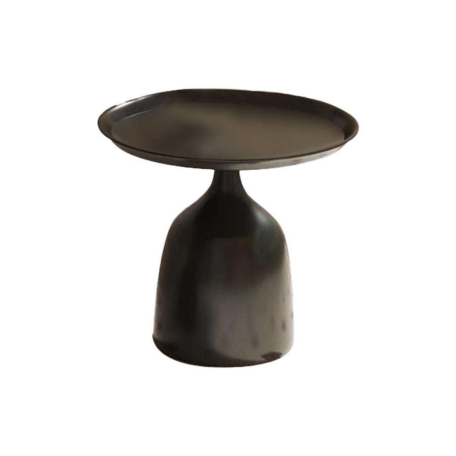Modern Mini Coffee Table Small Iron Bedside Storage for Home Living Room Sofa Side Balcony with Panel Wood Style