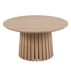 Low Price Handcrafted Round Shape Wooden Dining Table with Natural Finished for Living Room and Dining Room