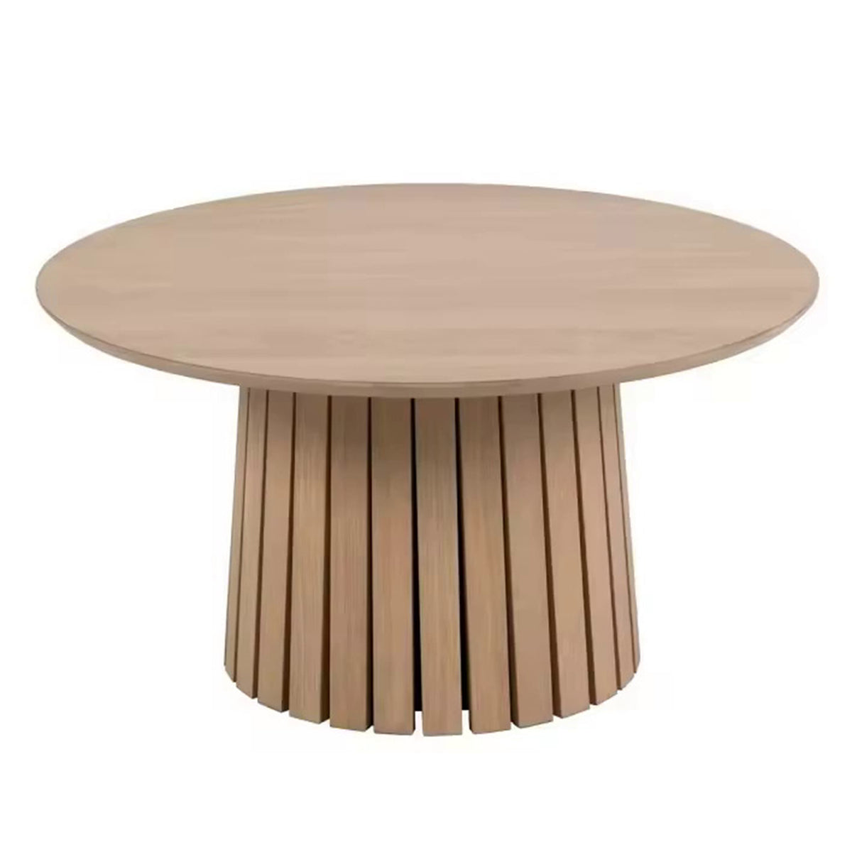 Low Price Handcrafted Round Shape Wooden Dining Table with Natural Finished for Living Room and Dining Room
