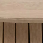Low Price Handcrafted Round Shape Wooden Dining Table with Natural Finished for Living Room and Dining Room