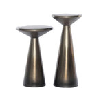 Best Quality Set of 2 Brass Side Tables with Ombre Antique Brass FinisheUsed for Living Room Drawing Room Home Bar Living Room