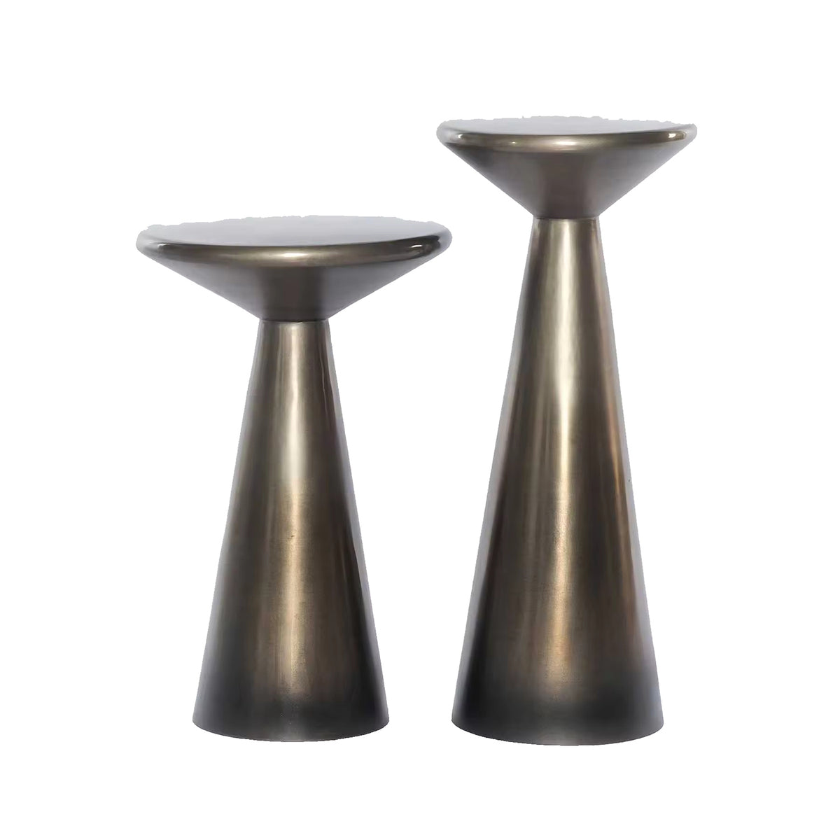 Best Quality Set of 2 Brass Side Tables with Ombre Antique Brass FinisheUsed for Living Room Drawing Room Home Bar Living Room