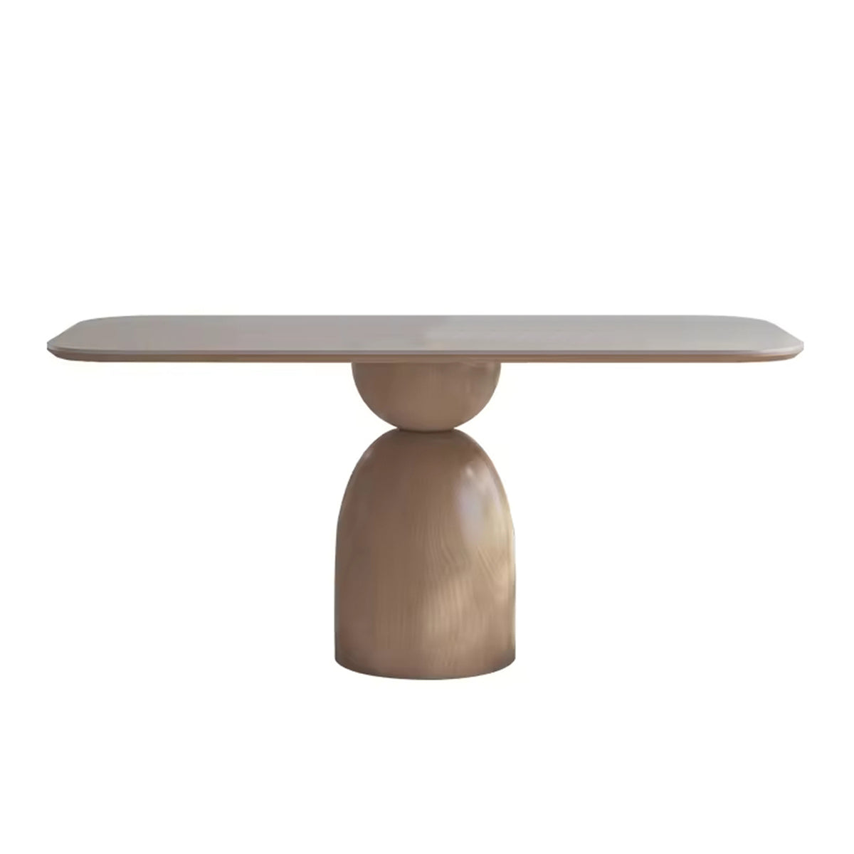 PurelyFeel Nordic Ash Solid Wood Dining Table Cream Wind Rock Board Dining Table and Chair Combination Rectangular Dining Table
