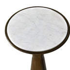 Factory Wholesale Handcrafted Gold Finished StainlessSteel Base Pedestal Drink Table with Marble Top Used for Living Room Decor