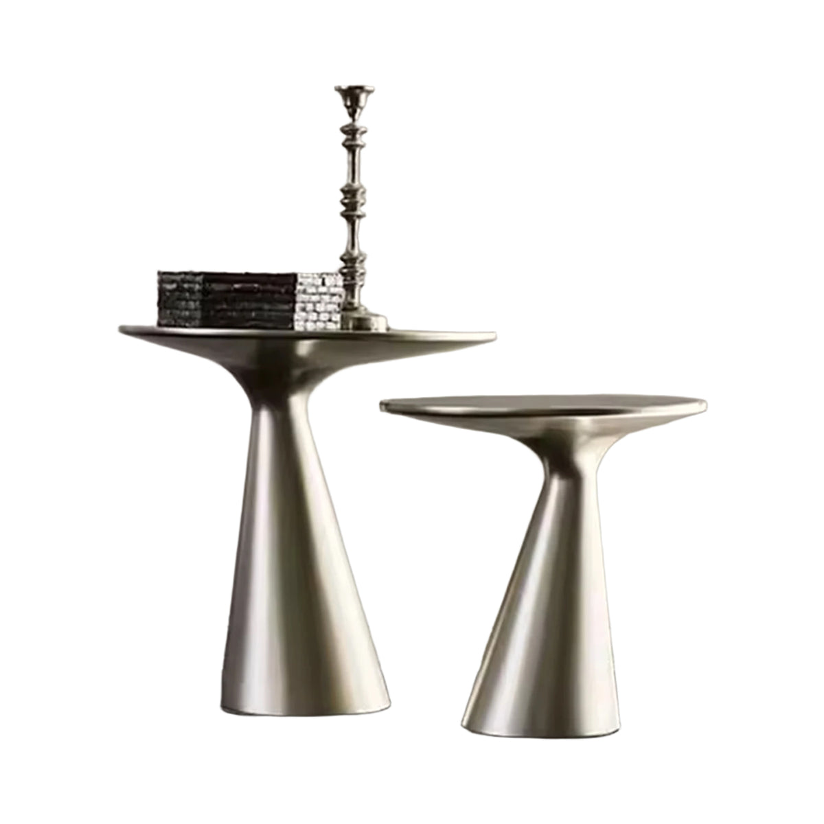 Italian Minimalist Round Glass Coffee Table Set Light Luxury Modern Living Room Designer Modern Glass Console Table