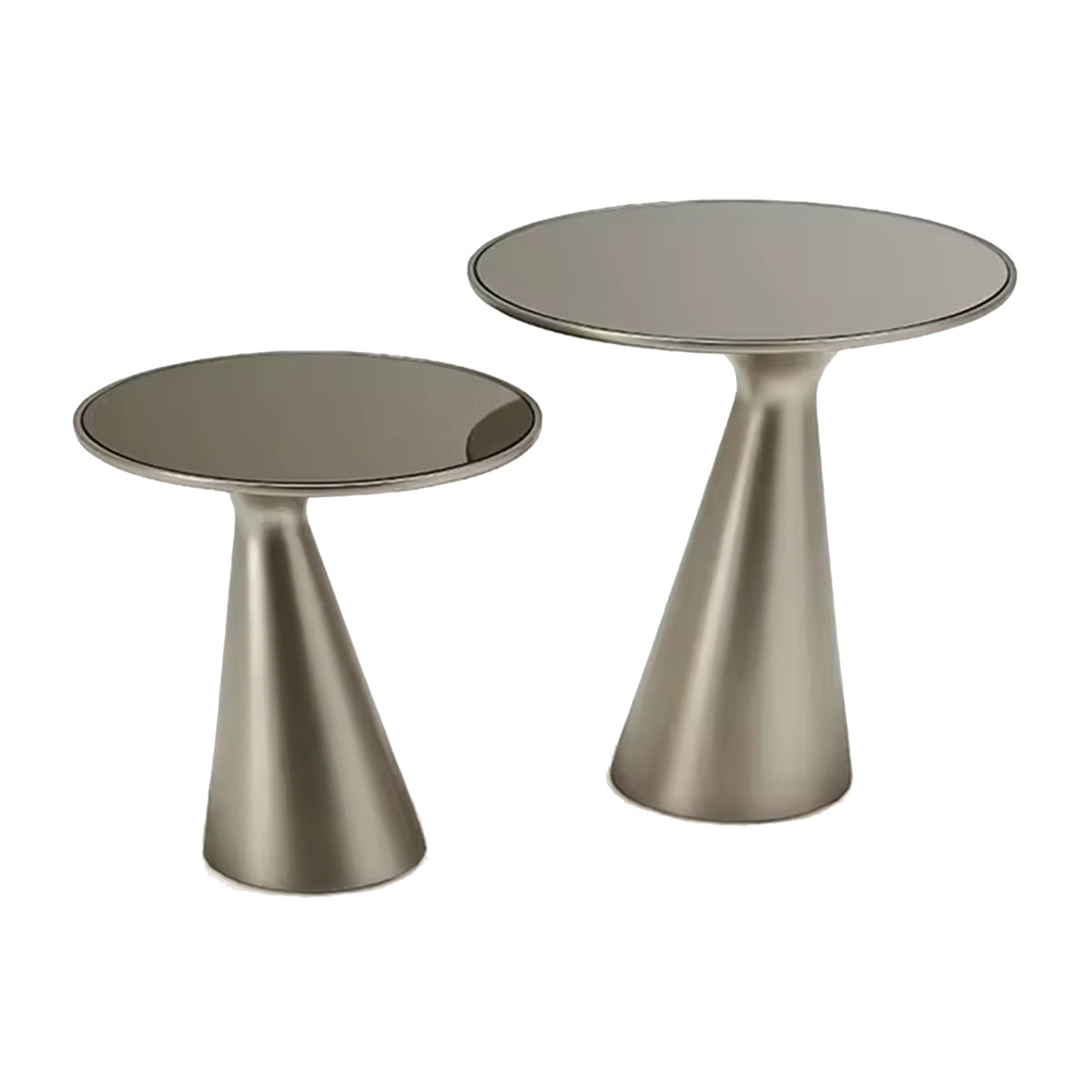 Italian Minimalist Round Glass Coffee Table Set Light Luxury Modern Living Room Designer Modern Glass Console Table
