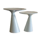 Italian Minimalist Round Glass Coffee Table Set Light Luxury Modern Living Room Designer Modern Glass Console Table