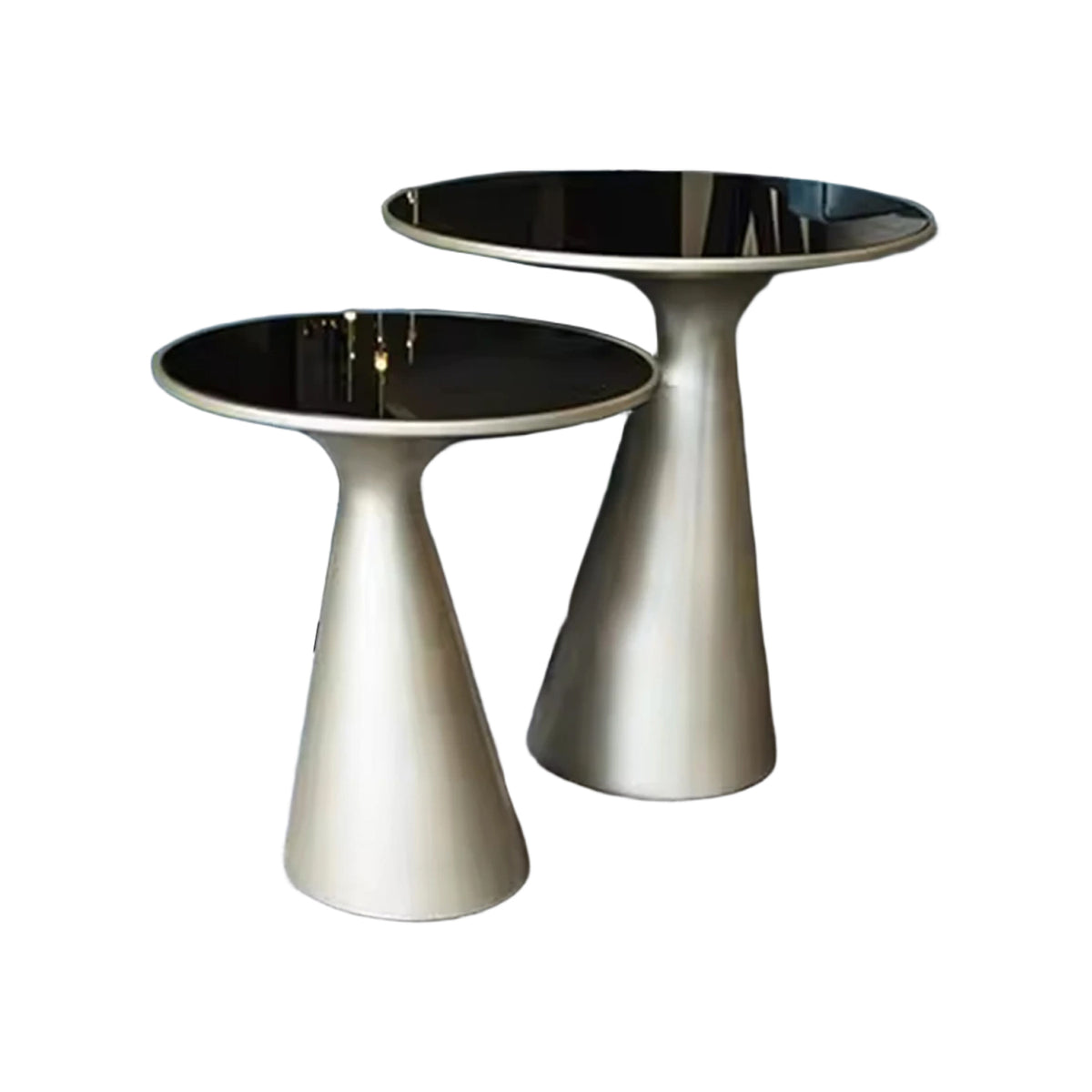 Italian Minimalist Round Glass Coffee Table Set Light Luxury Modern Living Room Designer Modern Glass Console Table